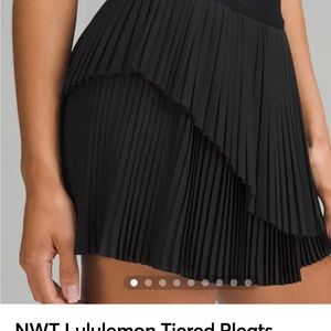 Lululemon NWT black high rise tennis skirt